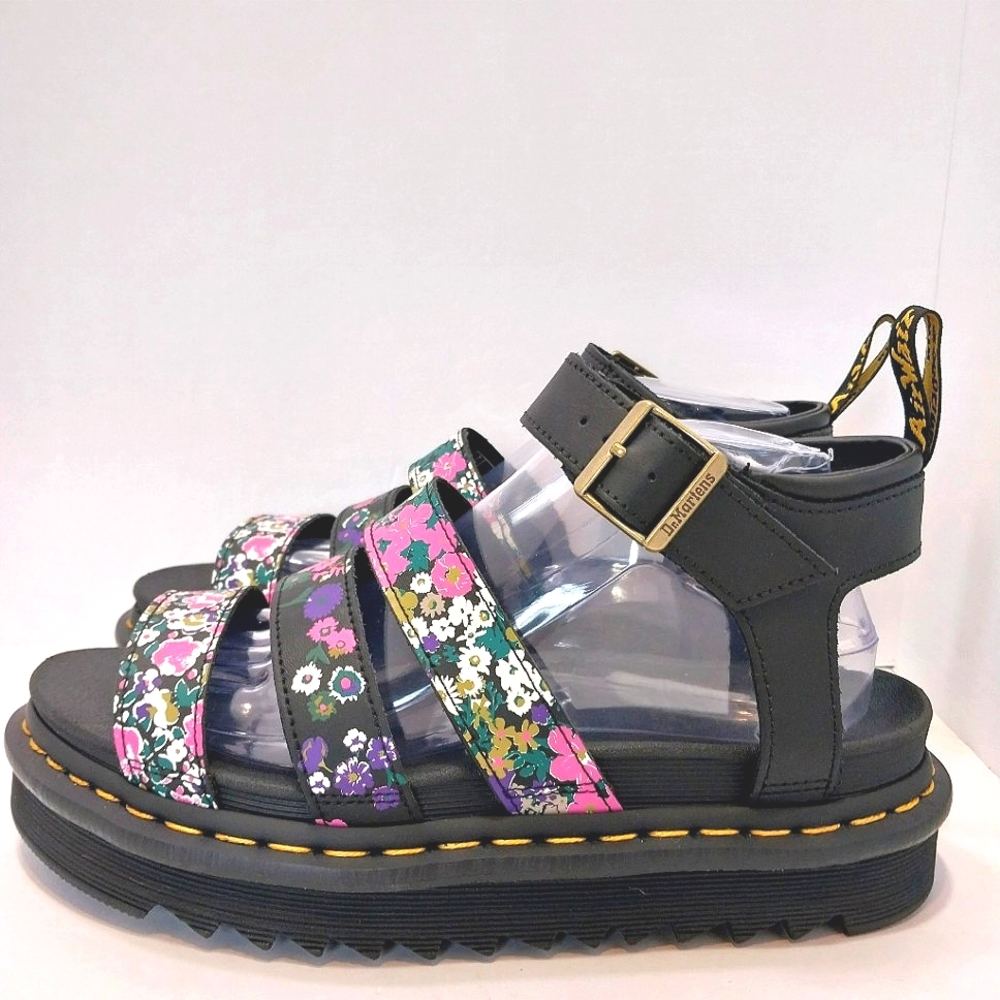 Dr Martens Blair Foral Leather Sandals, NEW, Size 9